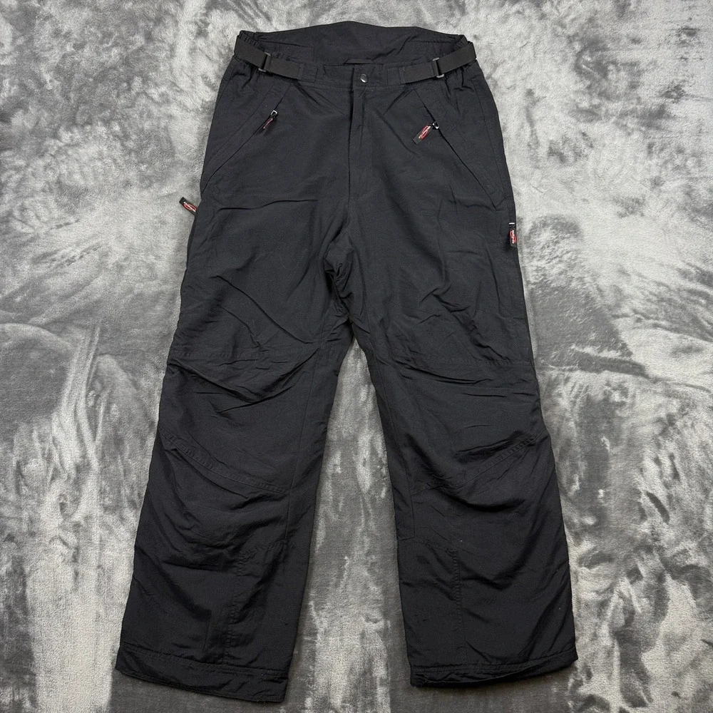Obermeyer Ski Pants Mens Medium Black Adjustable Belt Winter Snow Trousers